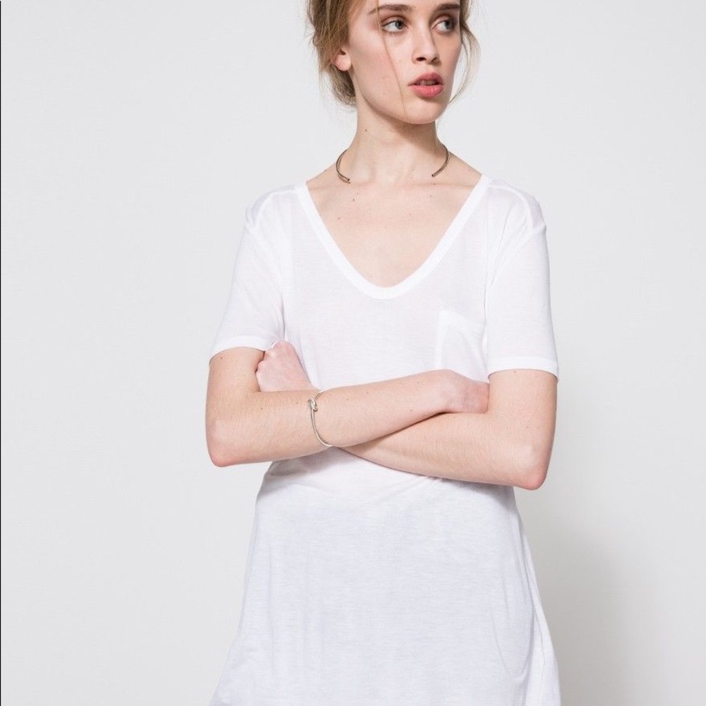 T by Alexander Wang Classic Pocket Tee White